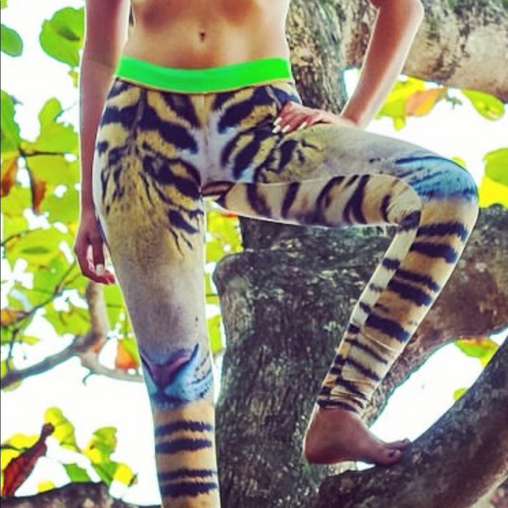 Brazilian Lycra tiger print leggings